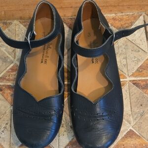 Girls adelisa & Co Cosecha Black Leather Mary Jane Shoes